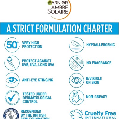 Garnier Ambre Solaire Anti-Dark Spots & Anti-Pollution, Protection Fluid SPF50+, Super UV, 40ml