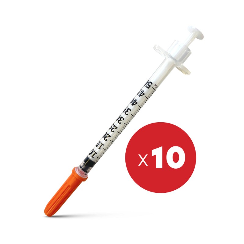 BD Microfine+ 0.5ml - 0.30mm (30g) x 8mm Syringes with Needles (Pack of 10)