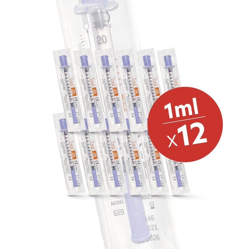 12 x FMS Micro Syringes (32G / 1ml / 8mm)